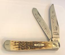 New in Display Case Trail of Tears Amber Bone Trapper