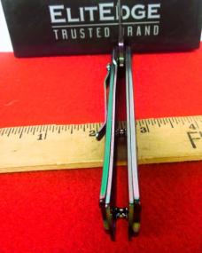 ELITEDGE SPRING ASSIST NEW IN BOX STILETTO 4-3/4" RAINBOW METAL SCALES