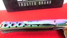 ELITEDGE SPRING ASSIST NEW IN BOX STILETTO 4-3/4" RAINBOW METAL SCALES