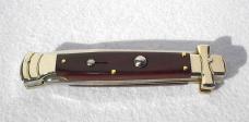A.G.A. CAMPOLIN 9" MALTESE EXOTIC DARK COCOBOLO WOOD MODIFIED BAYONET BLADE NICKEL SILVER BOLSTERS