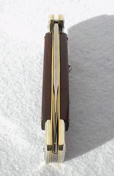 A.G.A. CAMPOLIN 9" MALTESE EXOTIC DARK COCOBOLO WOOD MODIFIED BAYONET BLADE NICKEL SILVER BOLSTERS