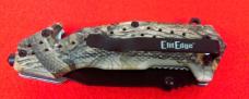ELITEDGE THUMB STUD LINER LOCK RESCUE KNIFE APPROX 4-3/4