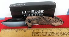 ELITEDGE THUMB STUD LINER LOCK RESCUE KNIFE APPROX 4-3/4