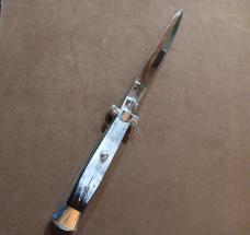 15"AGA CAMPOLIN "NICE" BUFFALO HORN ITALIAN SWITCHBLADE LIKE "NEW"