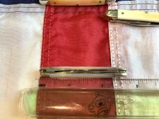 Bulldog Brand HAND MADE 2 Blade Pen Knife w/ Fiery Mother of Pearl Handles -NOS & Mint