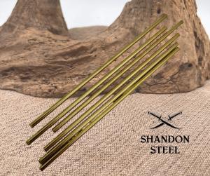 Brass Pin Stock 6 Pack 5" x 1/8" Solid Round Brass Rod for DIY Craft Knife Pins