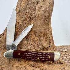 Case XX USA Brown Standard Jigged Peanut Pocket Knife 6220 SS Delrin Handle (12)