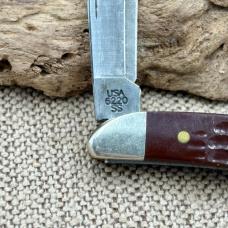 Case XX USA Brown Standard Jigged Peanut Pocket Knife 6220 SS Delrin Handle (12)