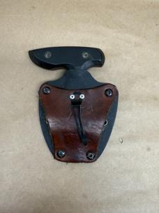 Push Knife and Sheath Signed