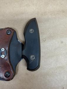 Push Knife and Sheath Signed