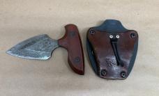 Push Knife and Sheath Signed
