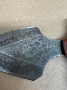 Push Knife and Sheath Signed