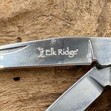 Elk Ridge Small Stockman Black Stone & MOP Folding Stainless Pocket Knife 953MSC