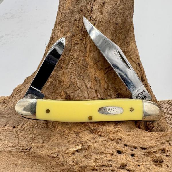 Case XX 03244 Half Stockman Knife, 1985, Smooth Yellow Composite Handles (34)