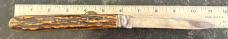 Antique J Lingard Pea Croft Sheffield England Folding Knife, Beautiful Stag 