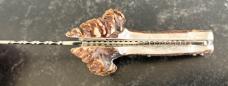Vintage Lepre Presentation Folding Knife, Beautiful Crown Stag Handle, Maniago Italy