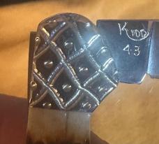 Case XX Custom Hand-Fired Peachseed Amber Bone Mini Copperlock from Wild Horse Customs & Joshua Kidd