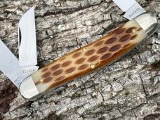 GEC ** BLADE FORUMS 911324 AMBER JIGGED BONE STOCKMAN