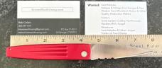 Benchmade Spike Switchblade Knife, Model 1000S, Red Handles, Unused