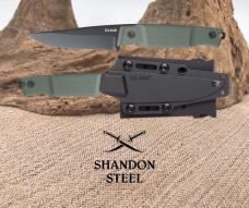 Ka-Bar Apex Green GFN D2 Steel Clip Point Fixed Blade Knife w/ Sheath 5500