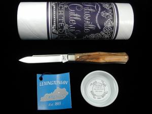 Titusville Cutlery Holy Land Olive Wood Lexingtonian Coffin Jack Knife Rare 1 of 15 COA USA Made