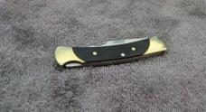 Buck 055 Ebony Handle Date Code + 1991 Mint Factory Edge 3 1/2" Closed 