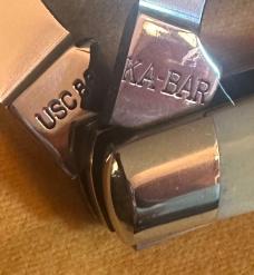 RARE KABAR 1988 #USC88 4 BLADE LARGE CONGRESS SMOOTH BONE KNIFE.  SERIAL # 280. MINT CONDITION!