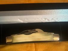 RARE KABAR 1988 #USC88 4 BLADE LARGE CONGRESS SMOOTH BONE KNIFE.  SERIAL # 280. MINT CONDITION!