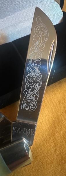 RARE KABAR 1988 #USC88 4 BLADE LARGE CONGRESS SMOOTH BONE KNIFE.  SERIAL # 280. MINT CONDITION!