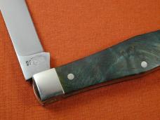 Titusville Cutlery Green Maple Burl Wood Lexingtonian Coffin Jack Knife Rare 1 of 15 COA USA Made