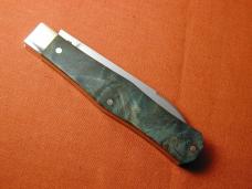 Titusville Cutlery Green Maple Burl Wood Lexingtonian Coffin Jack Knife Rare 1 of 15 COA USA Made