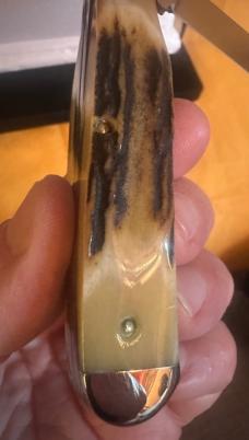 Ka-bar Vintage Fat Stag 2 Blade Trapper.  Gnarly & Beautiful Stag in Mint Condition!
