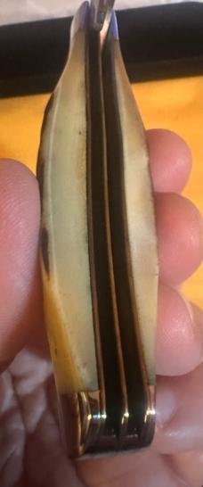 Ka-bar Vintage Fat Stag 2 Blade Trapper.  Gnarly & Beautiful Stag in Mint Condition!
