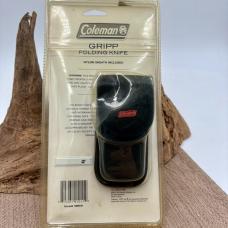 COLEMAN POCKET KNIFE 4 1/2" CLOSED RUBBER HANDLE 440 SS BLADE SERRATED NYLON SH