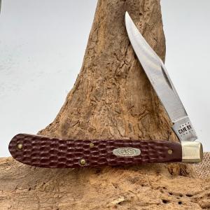 Case XX Knives Slimline Trapper Jigged Brown Delrin Stainless Pocket Knife (25)
