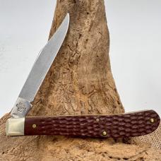Case XX Knives Slimline Trapper Jigged Brown Delrin Stainless Pocket Knife (25)