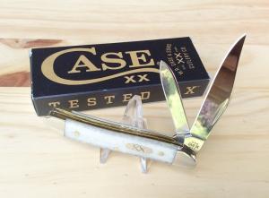 Case Cutlery Medium Texas Jack Smooth White Natural Bone Folding Knife - New