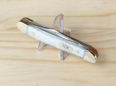 Case Cutlery Medium Texas Jack Smooth White Natural Bone Folding Knife - New