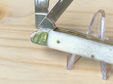 Case Cutlery Medium Texas Jack Smooth White Natural Bone Folding Knife - New