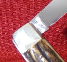 FREE SHIPPING VINTAGE JA HENCKELS OLD STYLE LOCKBACK  GENUINE STAG CHECK OR MONEY ORDER