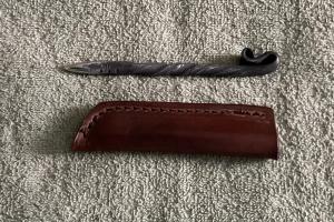 Matthew Lesniewski ML Knives Custom Forged Carry Spike And Pocket Sheath Mint