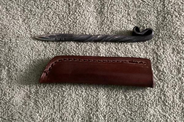 Matthew Lesniewski ML Knives Custom Forged Carry Spike And Pocket Sheath Mint