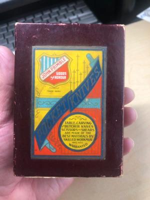 Old John Primble Pocket Knives Box