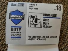 Uncle Mikes 9618-1 RH Auto Duty Holster High Ride for S&W 9mm,.40,Sub Compact .45