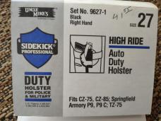 Uncle Mikes 9627-1 RH Auto Duty Holster  High Ride for CZ-75,CZ-85, Springfield Armory P9,P9 C,TZ-75