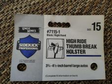 Uncle Mikes 7115-1 RH High Ride Thumb Break Holster for 3 3/4-4 1/2 Barrel Large Autos
