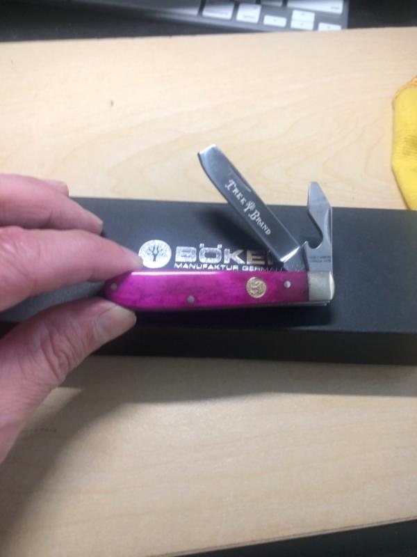 German Boker Purple Smooth Bone Razor Jack 