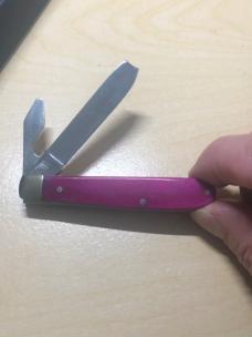 German Boker Purple Smooth Bone Razor Jack 