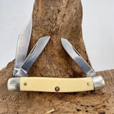 Sears Stockman USA 95303 Vintage Pocket Knife 3 Carbon Steel Blades Delrin (113)