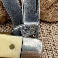 Sears Stockman USA 95303 Vintage Pocket Knife 3 Carbon Steel Blades Delrin (113)